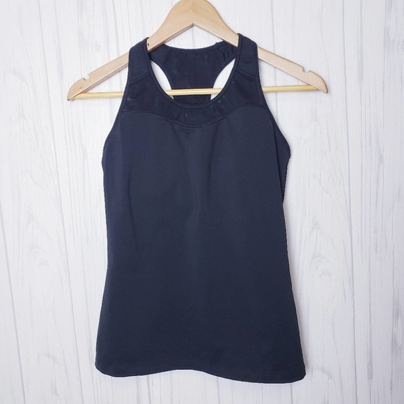 Athleta Spiral Support Active Tank Top Sise S Strappy Racerback Removable Pads - Picture 2 of 10